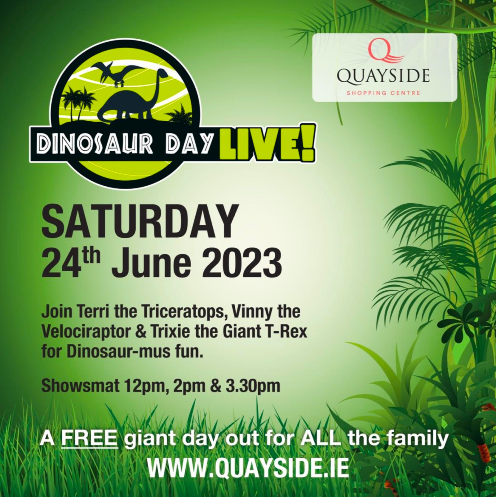 Dinosaur Day Live Returns To Quayside Shopping Centre Ocean FM