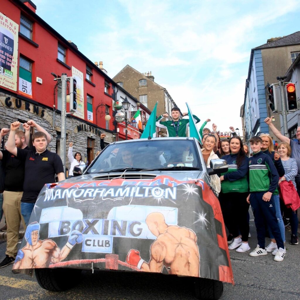 Dean Clancy gets 'Olympic' welcome home in Manorhamilton