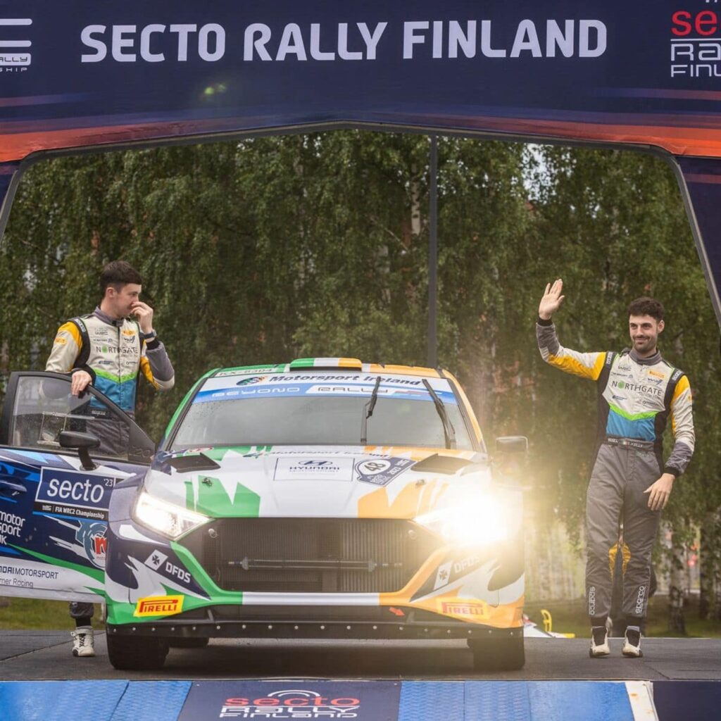 Donegal's Eamonn Kelly competes in Rally Finland