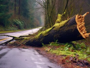 Debris blocking a number of roads across the region